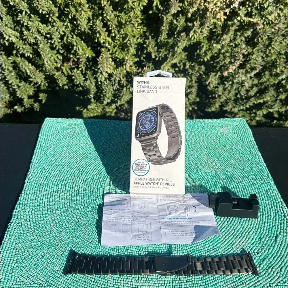 WITHit Stainless Steel Link Band for Apple Watch-brand new originally packed